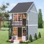 Rumah 2 Lantai Mungil Cantik dengan Desain Modern 2025