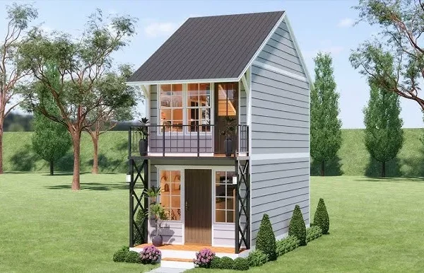 Rumah 2 Lantai Mungil Cantik dengan Desain Modern 2025